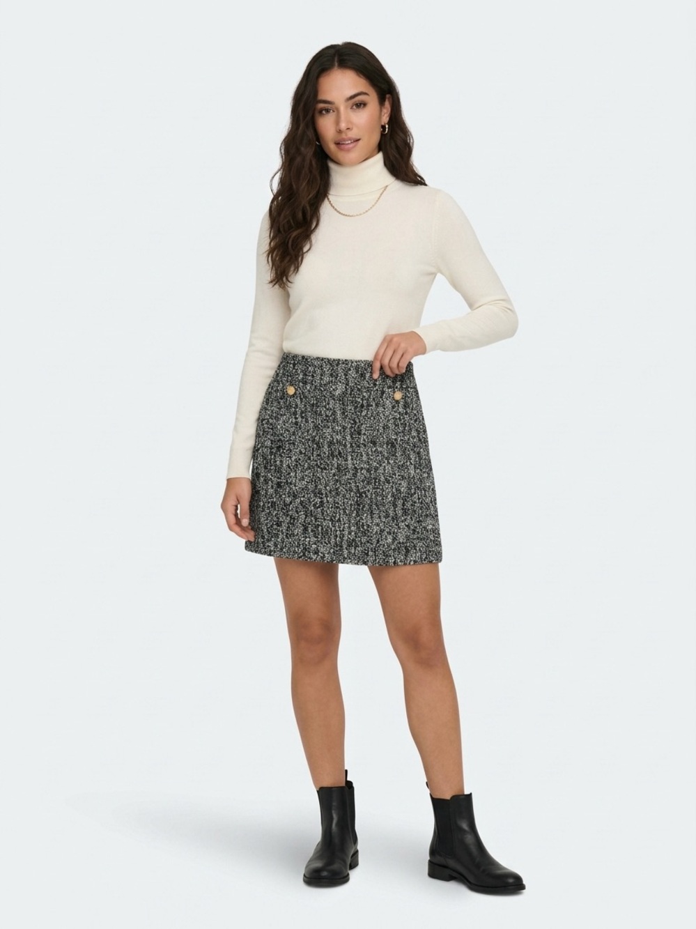 Tommy hilfigure Black & White Tweed Mini Skirt